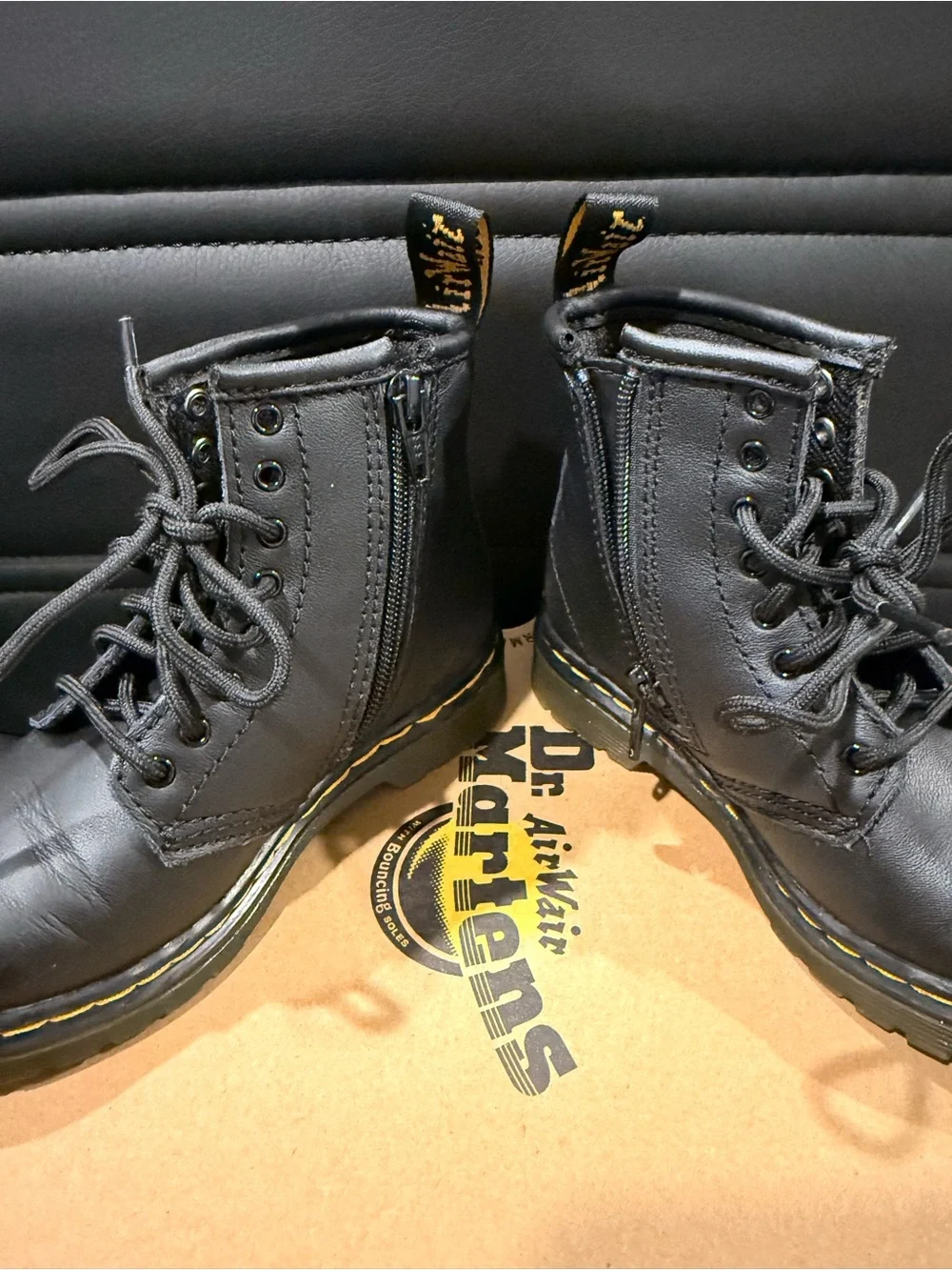 Dr. Martens Black 1460 T Kids Lace-Up Boot
